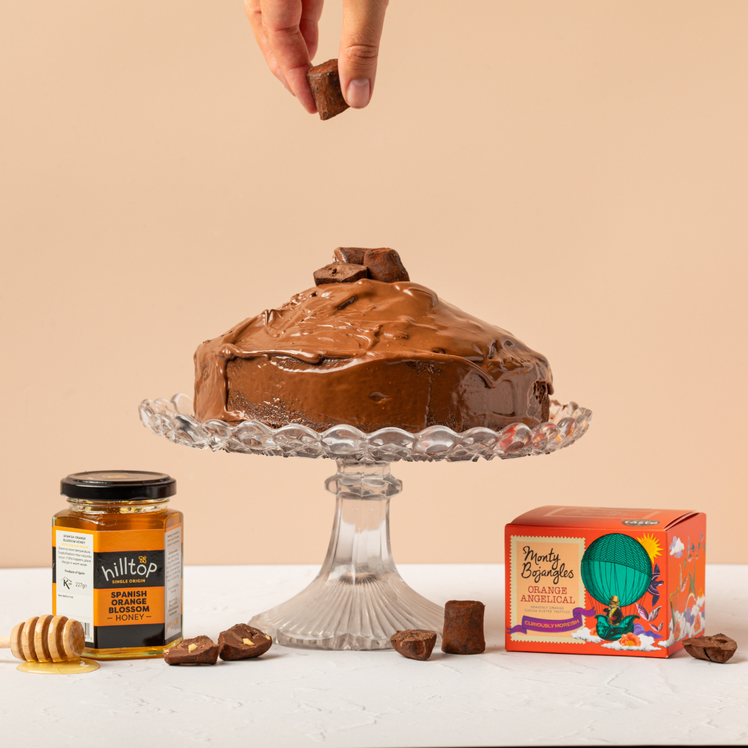 Chocolate orange honey cake | Hilltop Honey X Monty Bojangles