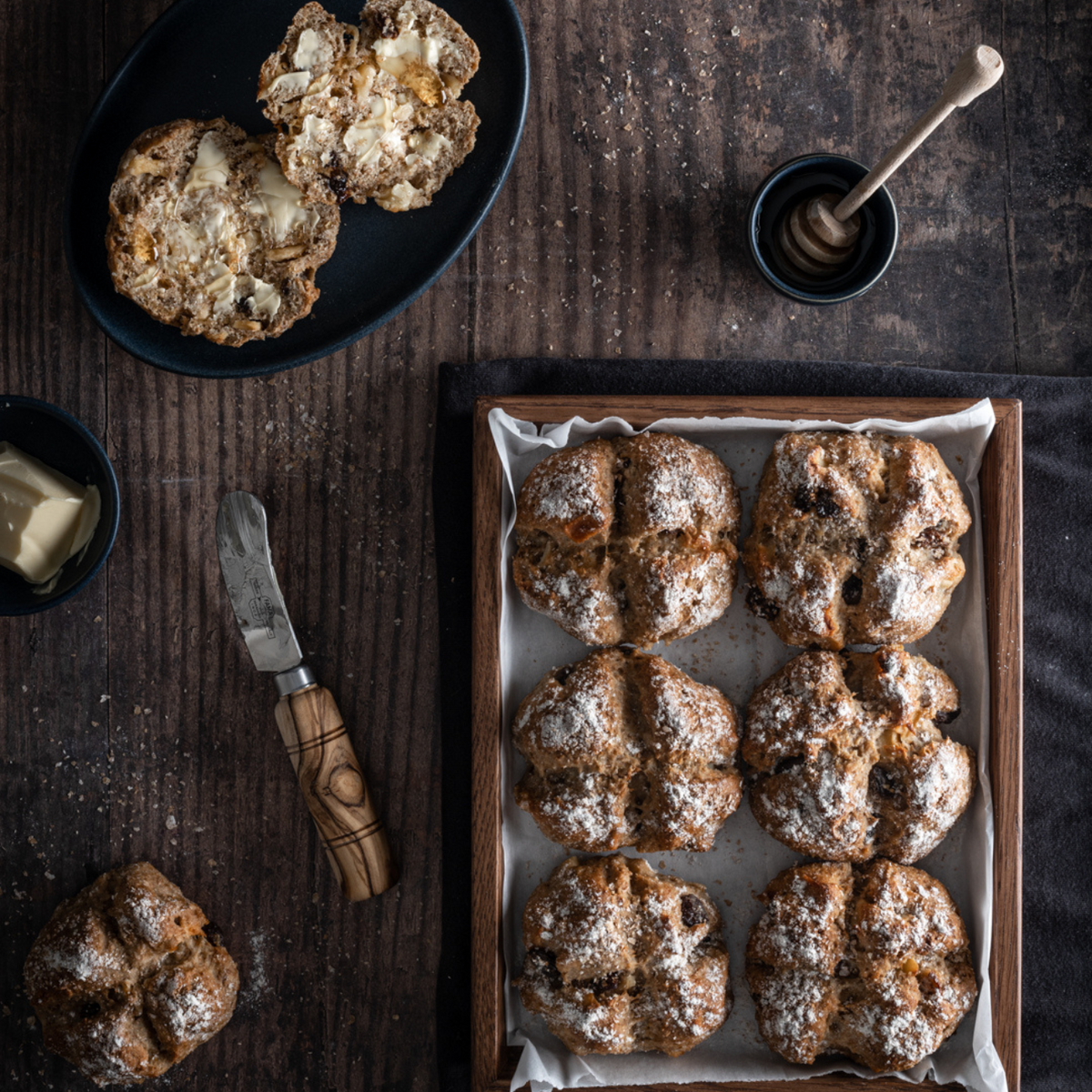 Apple &amp; Raisin Soda Buns