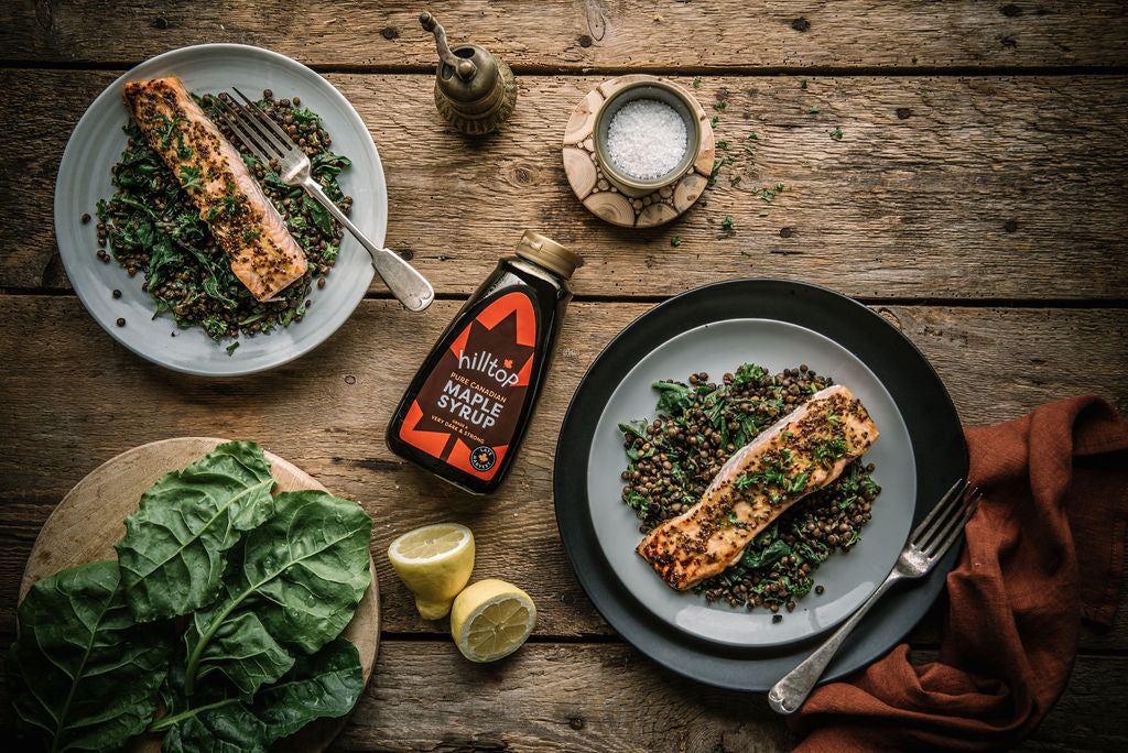 Maple, Mustard Glazed Salmon