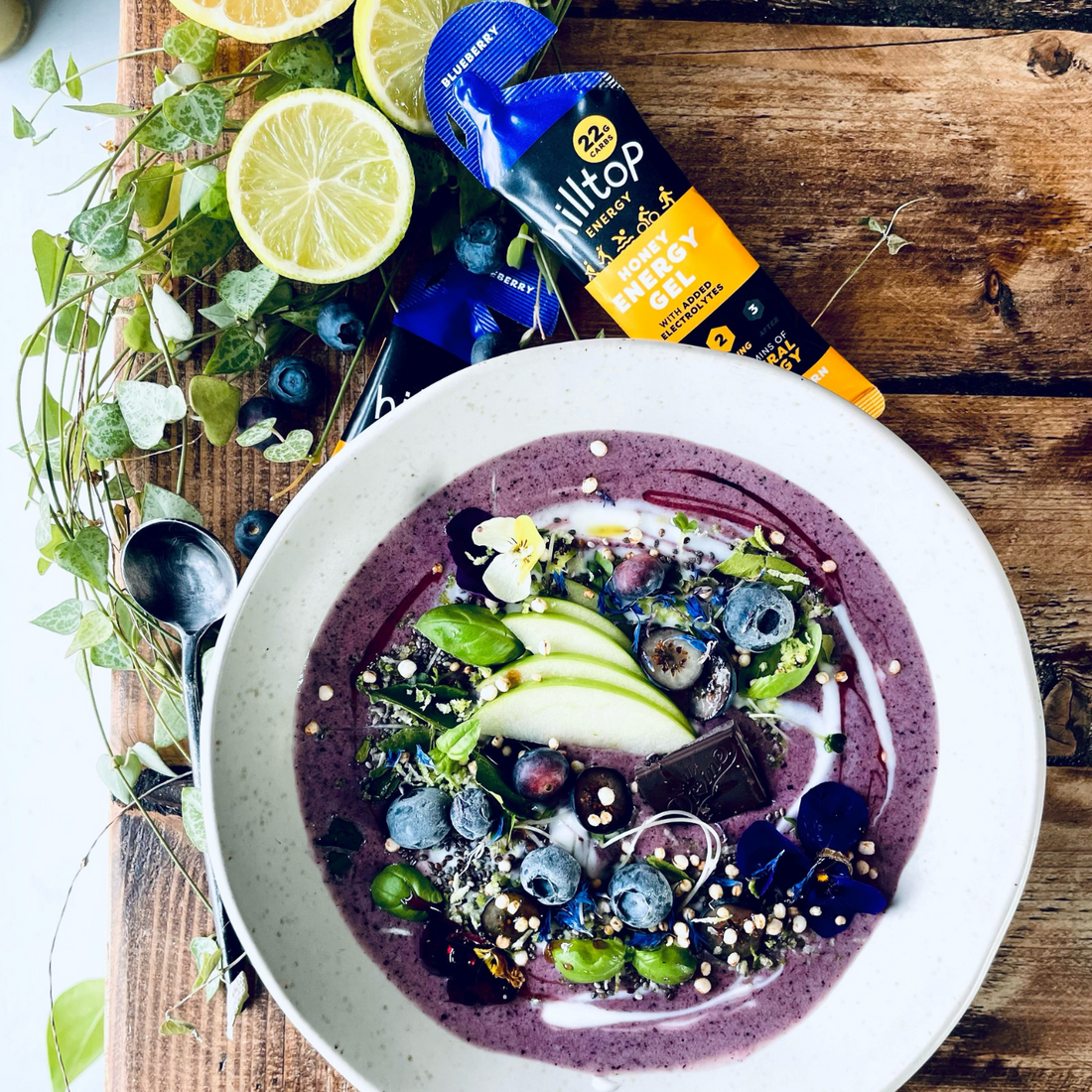 Blueberry Honey Energy Gel & Banana Smoothie Bowl