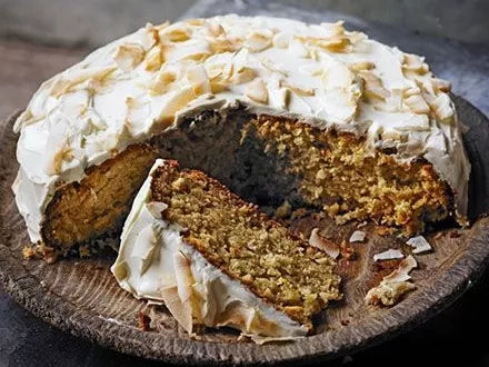 Honey, parsnip & coconut cake