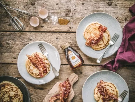 Hilltop Maple Syrup Drizzled Pancakes