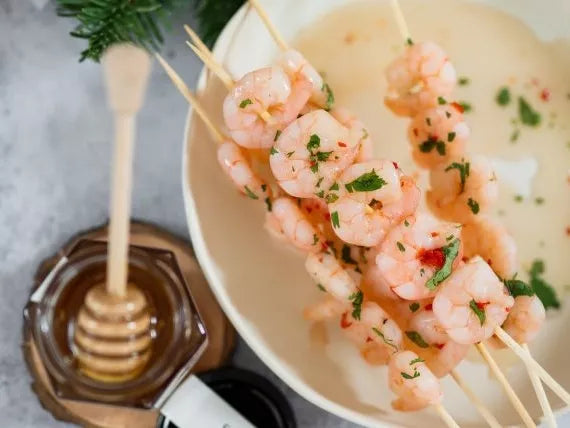 Honey & Chilli Prawn Skewers