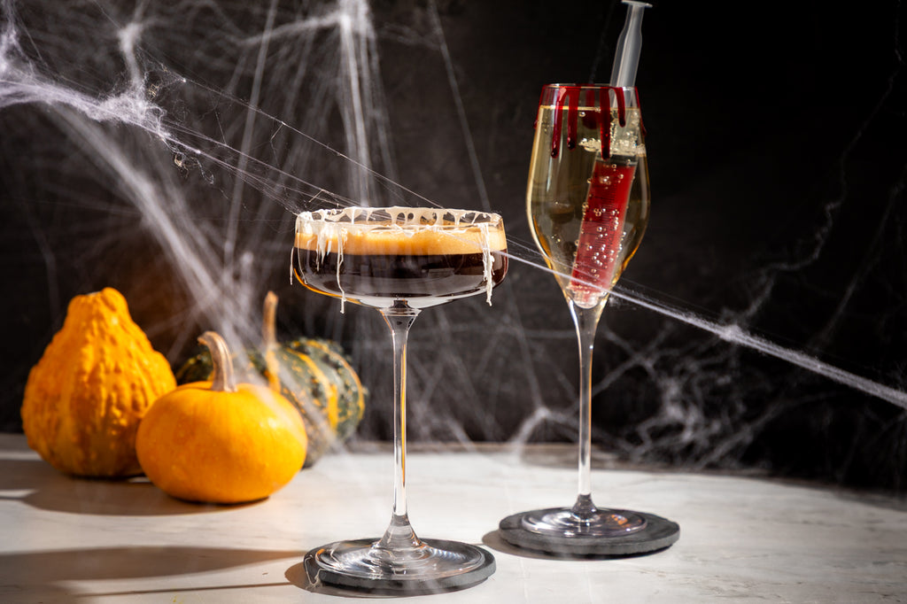 Image of two halloween inspired cocktails
