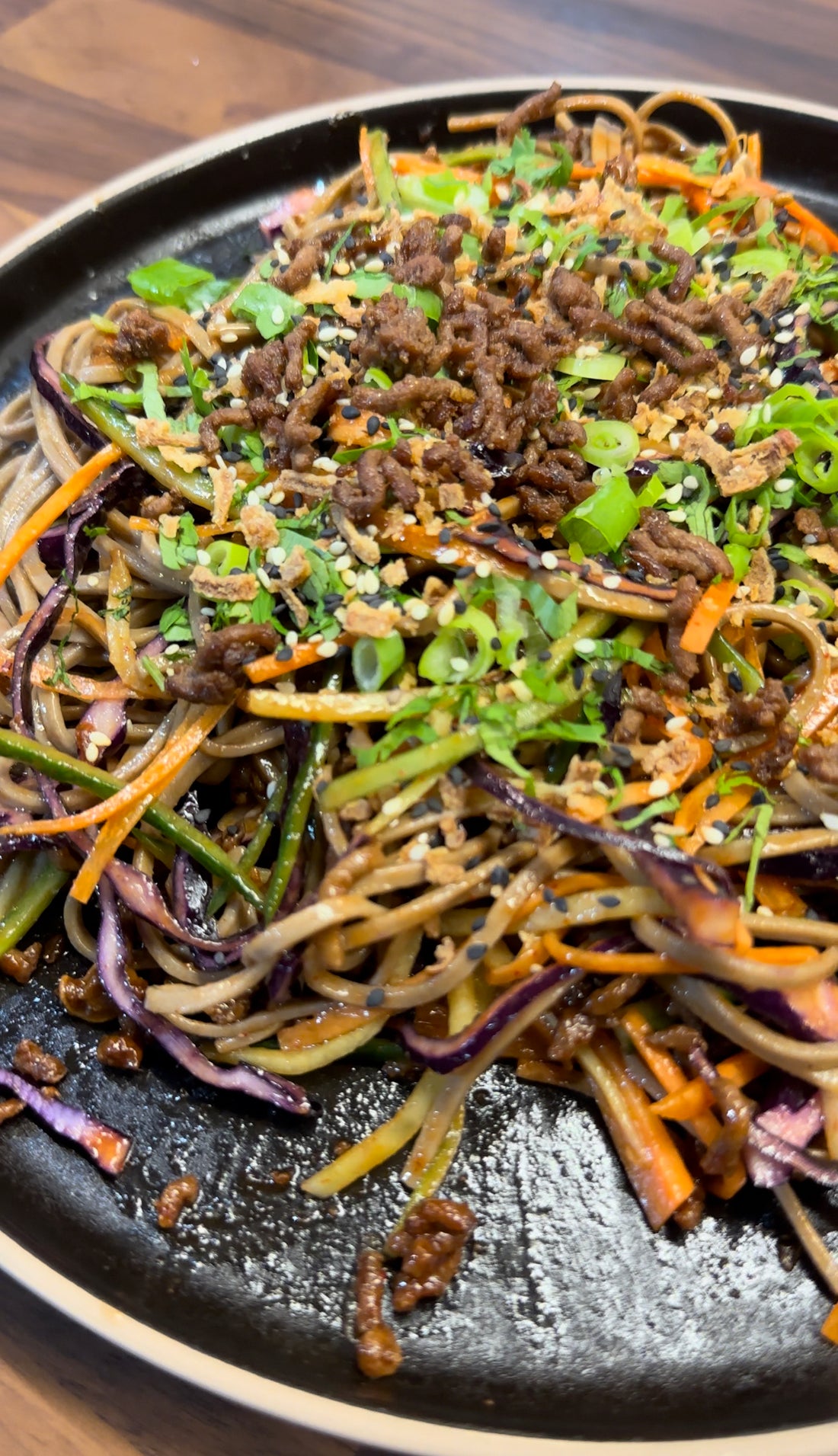 Spicy Beef Soba Noodle Salad