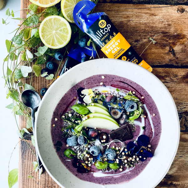 Blueberry Honey Energy Gel & Banana Smoothie Bowl