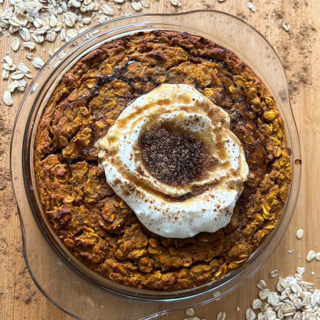 Pumpkin Spiced Baked Oats